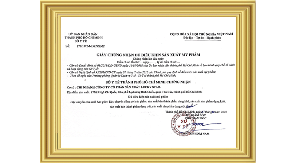 công bố lưu hành sản phẩm mỹ phẩm