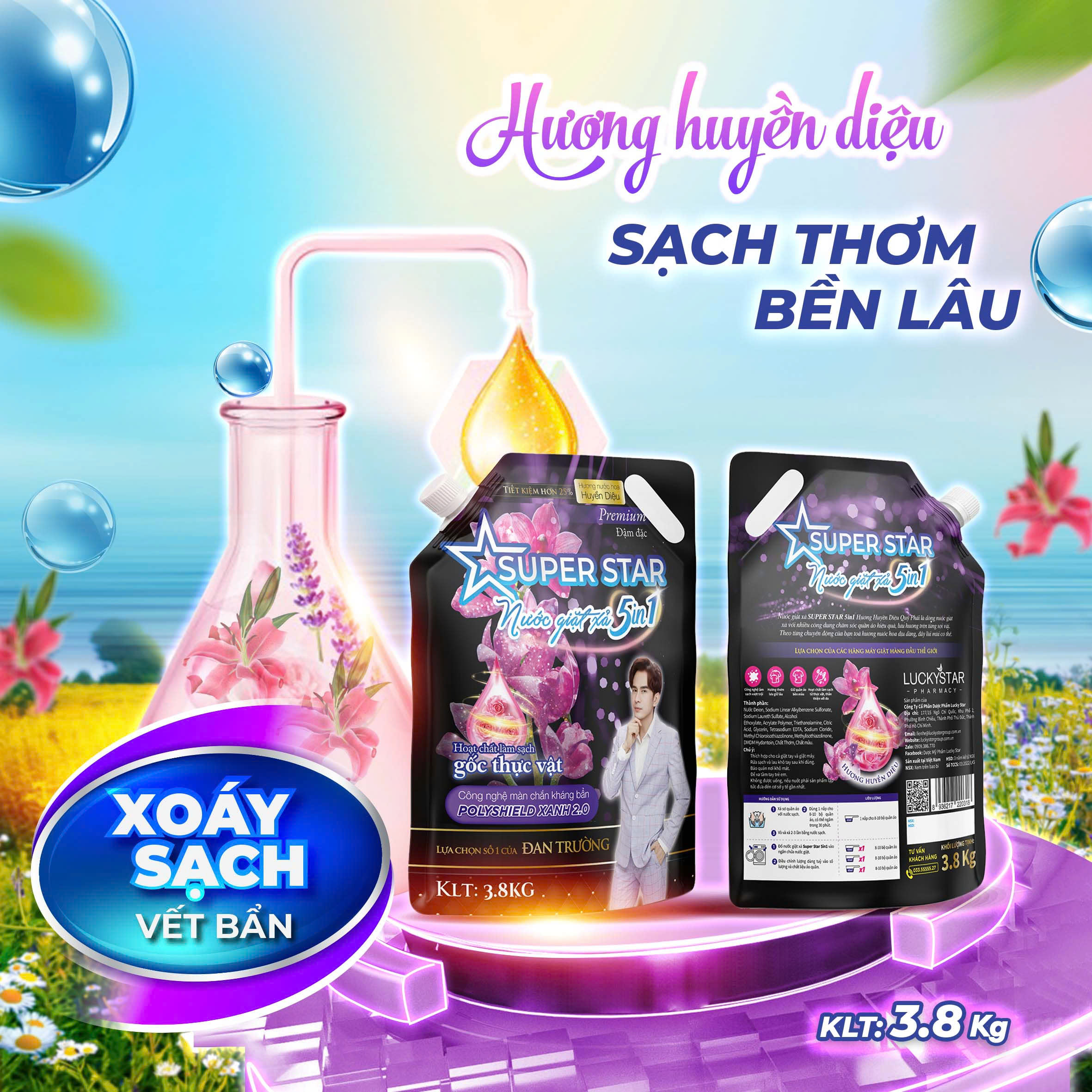 Gia công nước giặt xả 5in1