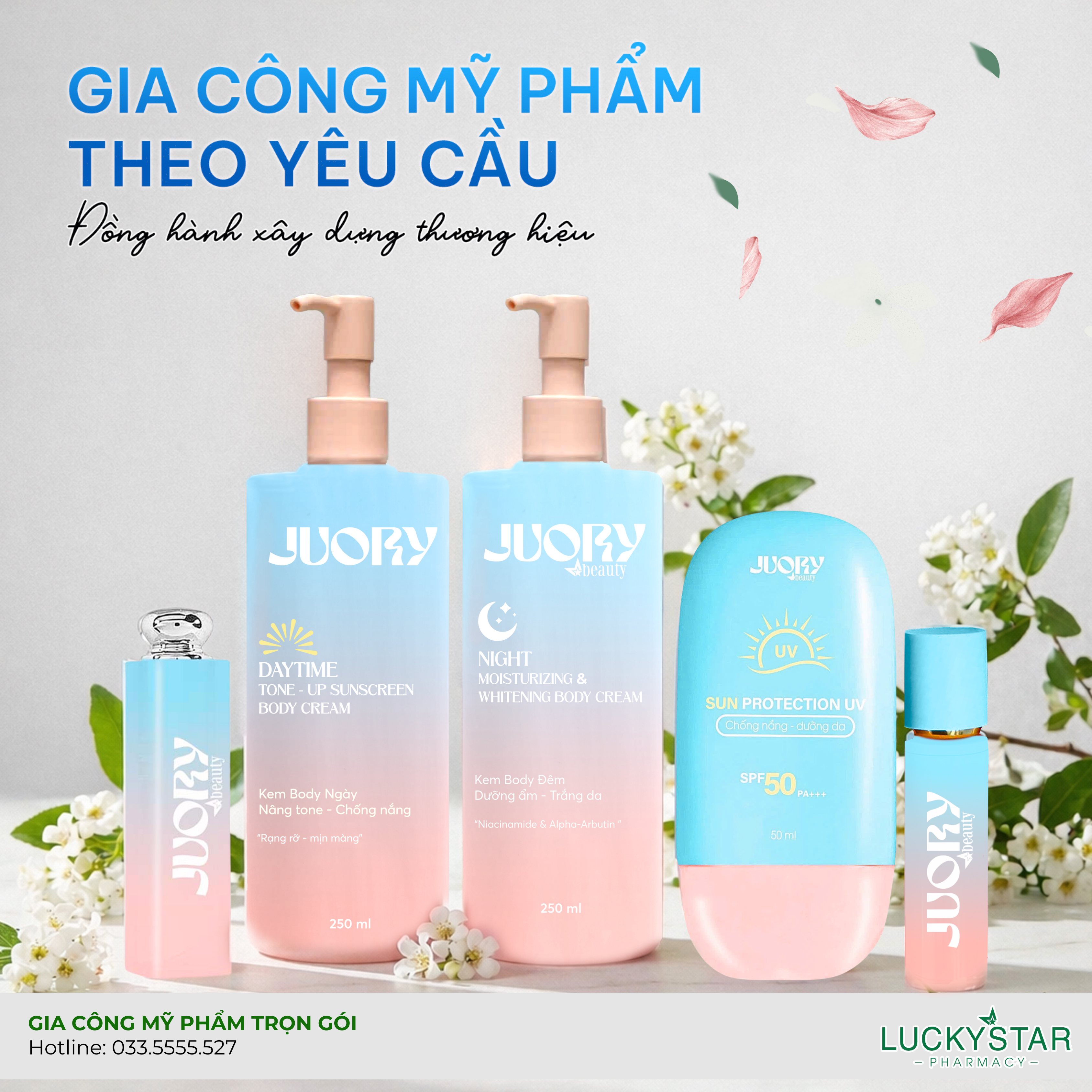 GIA CÔNG MỸ PHẨM TRỌN GÓI THEO YÊU CẦU TẠI LUCKY STAR 